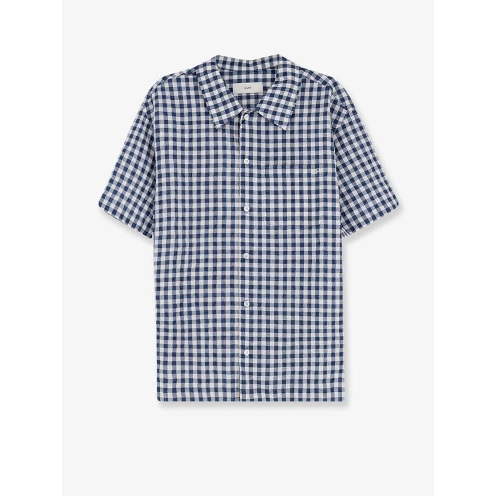 Dunst Men Cotton Blend Shirt With Check Pattern